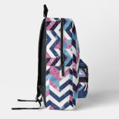 Sac À Dos Imprimé Marbre bleu rose blanc Motif (Gauche)