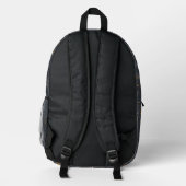Sac À Dos Imprimé Marbre noir de luxe avec Monogramme or Accent (Verso)