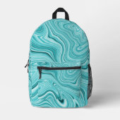 Sac À Dos Imprimé Marbre turquoise moderne (Recto)