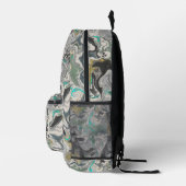 Sac À Dos Imprimé Marbrure de pierre avec veines de turquoise (Droite)