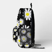 Sac À Dos Imprimé marguerites florales blanches du milieu du siècle (Droite)