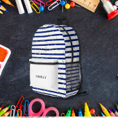 Sac À Dos Imprimé Marine Bleu et Blanc Marines Stimulés Monogramme m