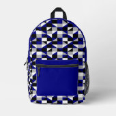 Sac À Dos Imprimé Marine moderne bleu géométrique (Recto)
