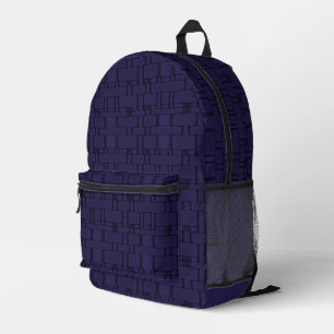 Sac À Dos Imprimé Marine neutre Motif rectangle