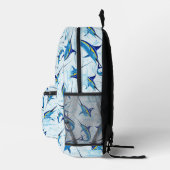 Sac À Dos Imprimé Marlin Bleu Jaillissant de l'Océan (Droite)
