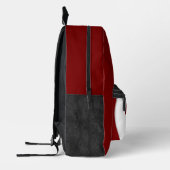 Sac À Dos Imprimé maroon black volleyball équipe couleurs nom de l'é (Gauche)