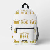 SAC À DOS IMPRIMÉ MARQUE BLANCHE MODERNE ET PERSONNALISABLE VÉRIFIÉE (Recto)