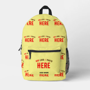 SAC À DOS IMPRIMÉ MARQUE VÉRIFIÉE MODERNE ET MODERNE PASTEL JAUNE