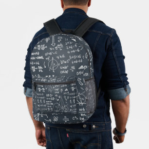 Sac À Dos Imprimé Mathématique géométrique, Motif de formule, noir