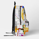 Sac À Dos Imprimé mathématiques formule école de physique (Gauche)