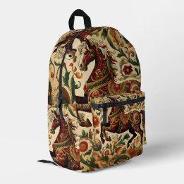 Sac À Dos Imprimé Médiéval La marche enchantée en fleur
