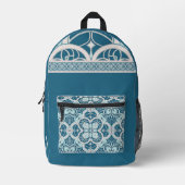 Sac À Dos Imprimé Mediterranean tile work inspiration teal (Recto)