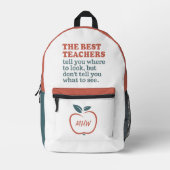 Sac À Dos Imprimé MEILLEURS ENSEIGNANTS monogramme personnalisé (Recto)