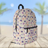 Sac À Dos Imprimé Mélange de méduse Pastel violet et orange monogram