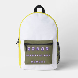 Sac À Dos Imprimé mémoire insuffisante
