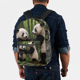 Sac À Dos Imprimé Merveilles Fantaisistes : Les bébés pandas jouent