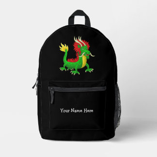 Sac À Dos Imprimé Merveilleux Dragon Chinois Vert