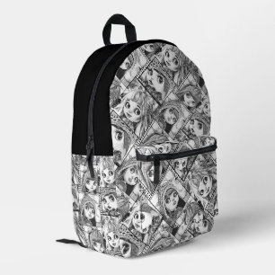 Sac À Dos Imprimé Mes poupées patchwork noires et blanches préférées