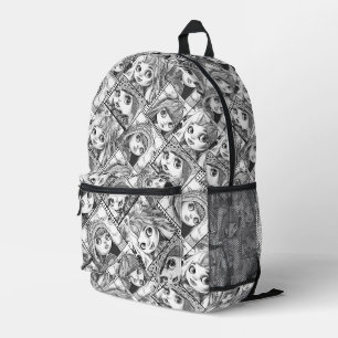 Sac À Dos Imprimé Mes poupées patchwork noires et blanches préférées