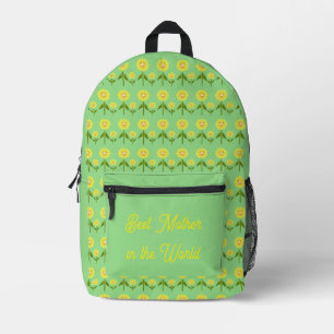 Sac À Dos Imprimé Message personnalisé Fleurs de soleil de la fête d