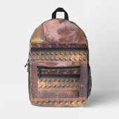 Sac À Dos Imprimé Métal rose roux (Recto)