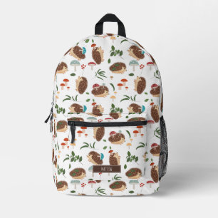 Sac À Dos Imprimé Mignon Hérisson Champignon Animaux de la Forêt Enf