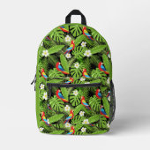 Sac À Dos Imprimé Mignonne ajouter nom perroquets tropicaux (Recto)