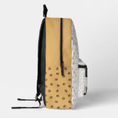 Sac À Dos Imprimé Mignonne fille avec chats Paw Motif Whimsical (Gauche)