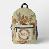 Sac À Dos Imprimé Mignonne fille Fleur sauvage simple (Recto)