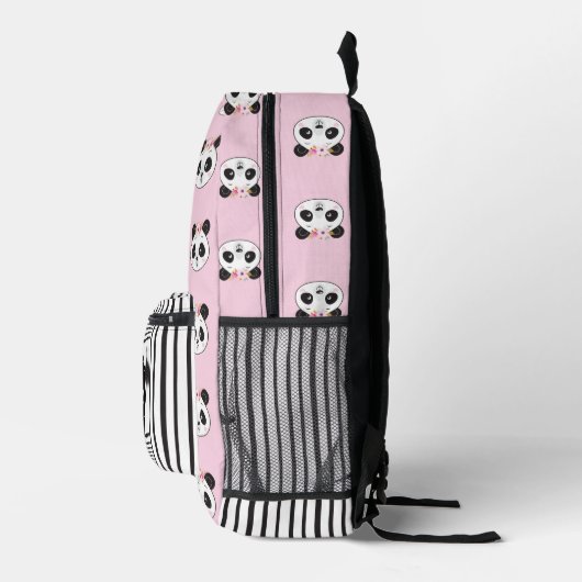 Sac À Dos Imprimé Mignonne fille Panda rose ours Monogramme école (Droite)