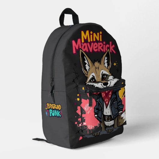 Sac À Dos Imprimé Mini Maverick Cool Rebel Coyote Playground Punk (Coin arrière gauche)