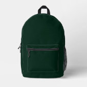 Sac À Dos Imprimé Mini pin foncé vert uni élégant (Recto)