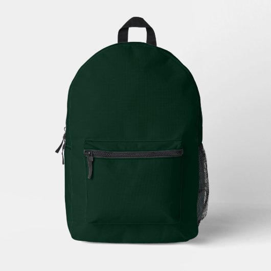 Sac À Dos Imprimé Mini pin foncé vert uni élégant (Recto)