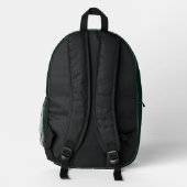 Sac À Dos Imprimé Mini pin foncé vert uni élégant (Verso)