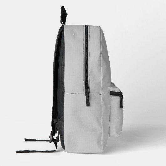 Sac À Dos Imprimé Minimal Gray Custom Name Backpack (Gauche)