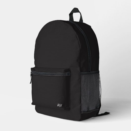 Sac À Dos Imprimé Minimalist Black Monogram (Coin arrière droit)