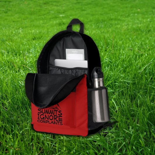 Sac À Dos Imprimé Minimalist Hiking Backpack Trail Lovers black red