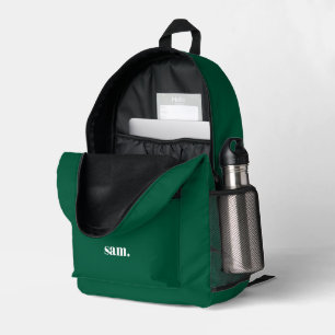 Sac À Dos Imprimé Minimaliste texte personnalisé gras vert