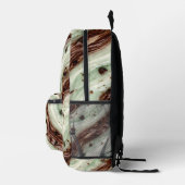 Sac À Dos Imprimé Mint Chocolate Chip Milkshake Marble Design (Droite)