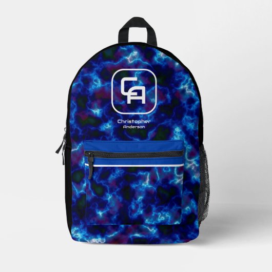 Sac À Dos Imprimé Misty Smoke Monogram Blue (Recto)