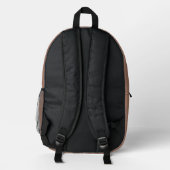 Sac À Dos Imprimé Mocha Mousse moderne Nom du monogramme personnalis (Verso)