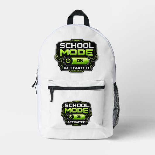 Sac À Dos Imprimé Mode École Activé Drôle Gamer Retour À L'école (Recto)