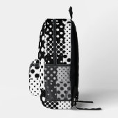 Sac À Dos Imprimé Mode noir blanc à pois Style Design (Droite)