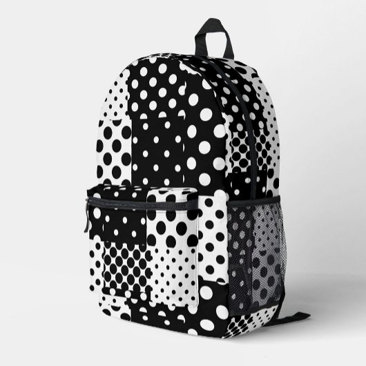 Sac À Dos Imprimé Mode noir blanc à pois Style Design
