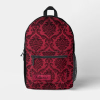 Modèle Damas goth rouge et noir Personnalisé