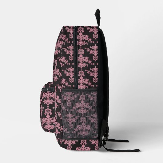 Sac À Dos Imprimé Modèle Damask (Droite)