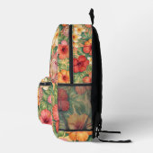 Sac À Dos Imprimé Modèle de fleurs décoratives Hawaï aloha (Droite)