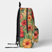 Sac À Dos Imprimé Modèle de fleurs décoratives Hawaï aloha (Gauche)