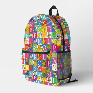 Sac À Dos Imprimé Modèle de lettres en bloc colorées de l'alphabet d