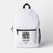 Sac À Dos Imprimé Modèle de nom de logo d'entreprise de code QR pers (Recto)
